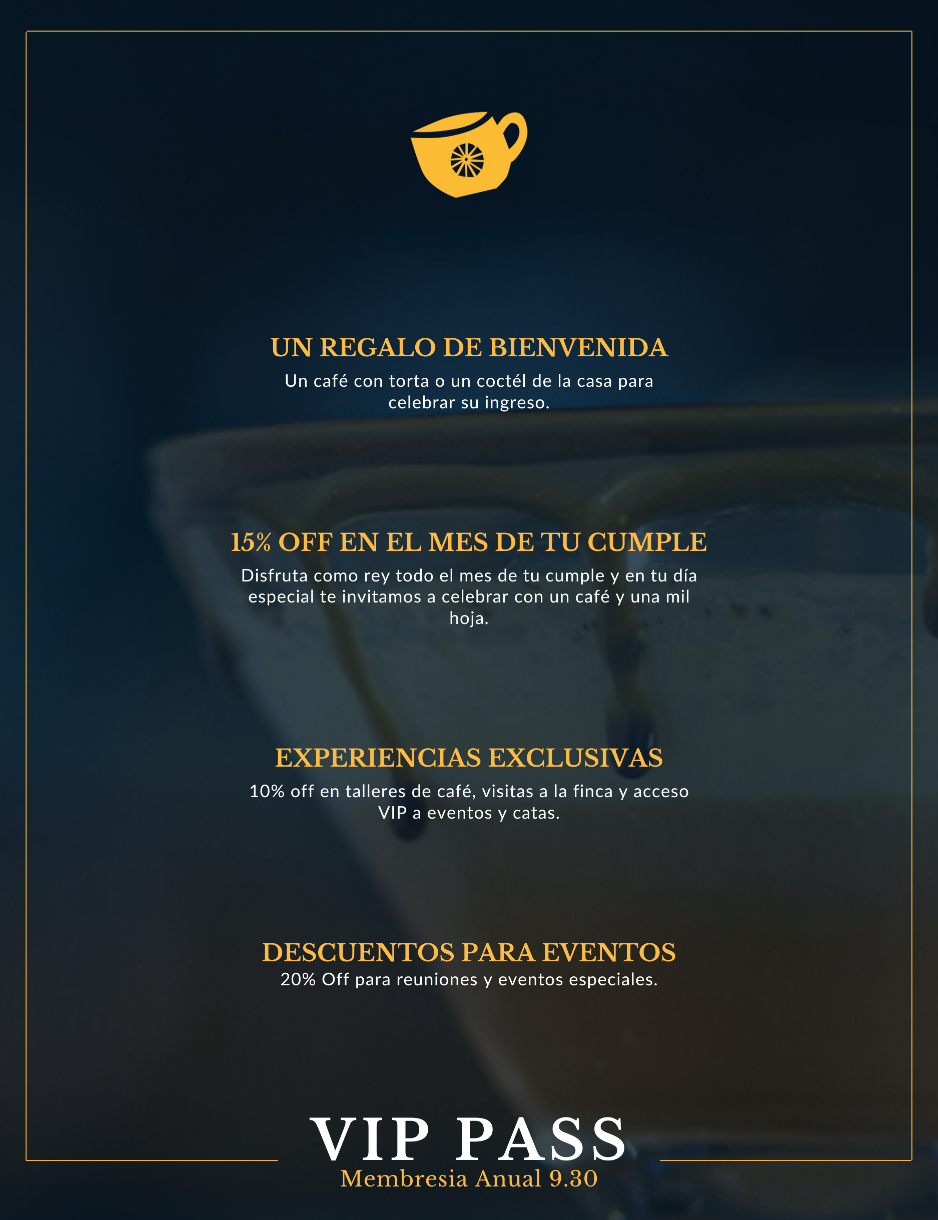 9.30 VIP PASS – Membresia anual