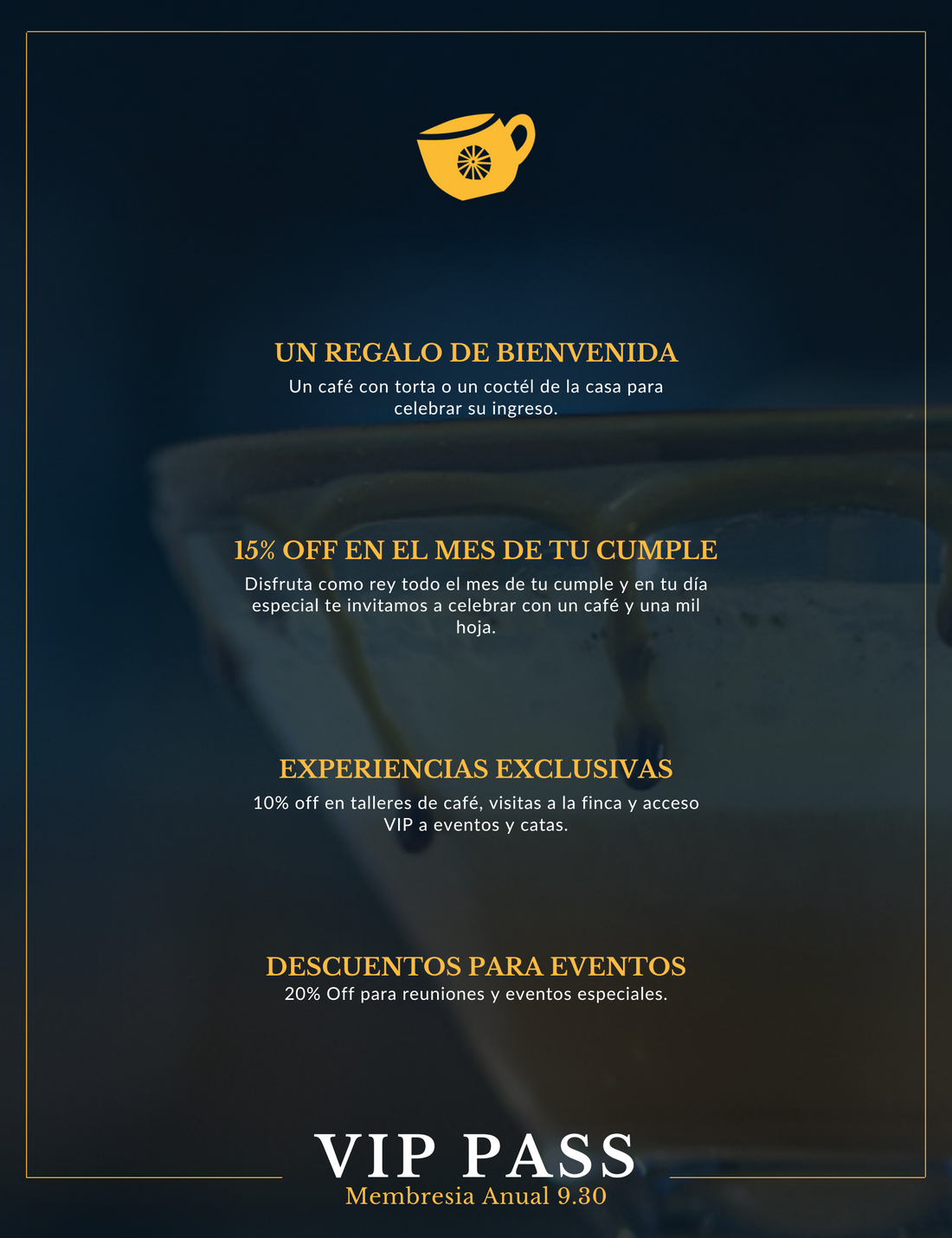 9.30 VIP PASS – Membresia anual